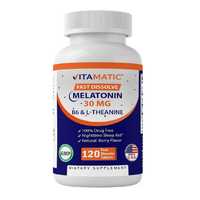 Vitamatic Мелатонин 30 мг - с B6 и L-теанином - 120 быстрорастворимых