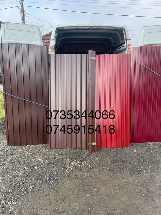 Tablă cutată colorată și zincată