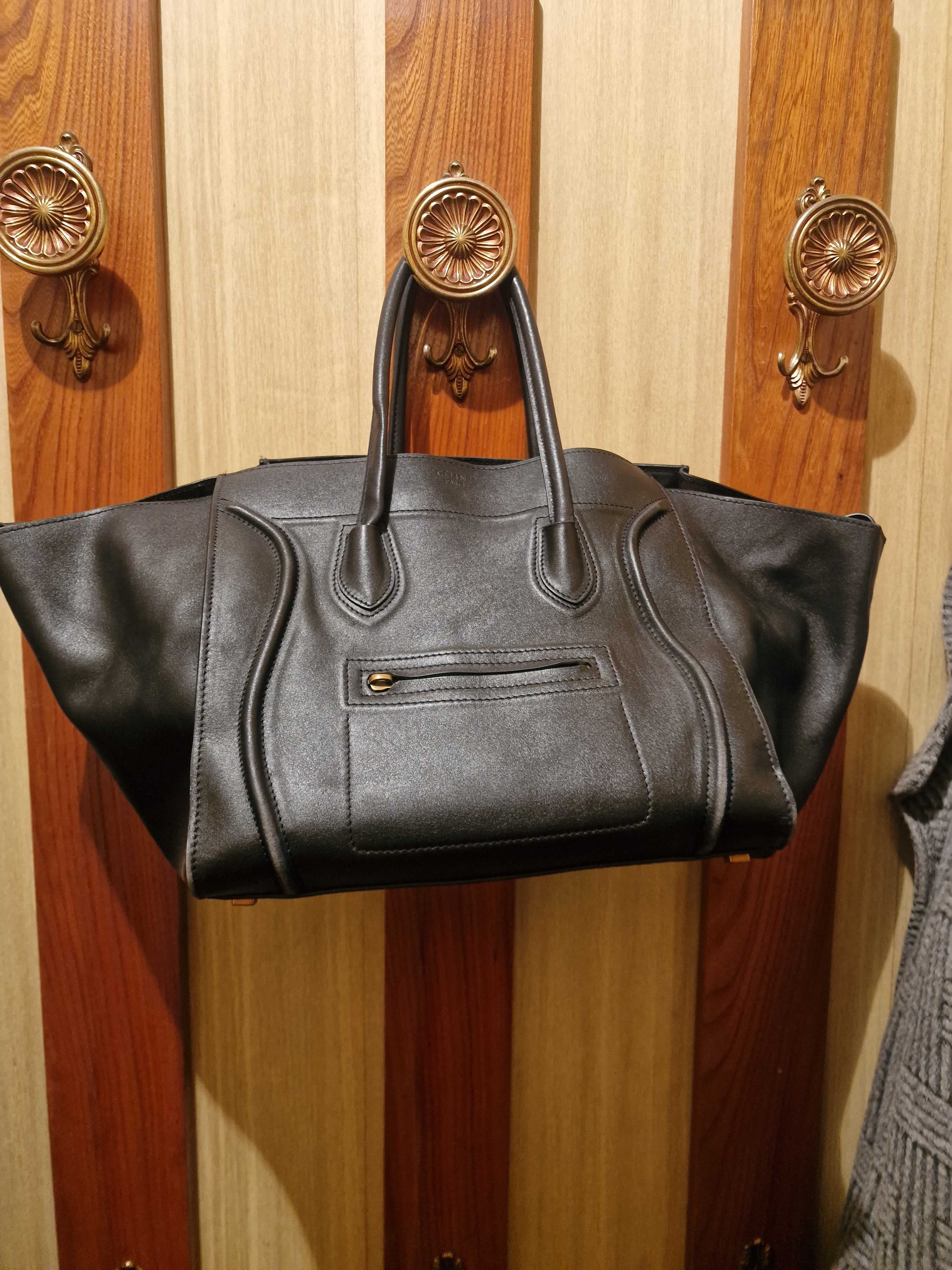 Оригинална черна  чанта celine phantom