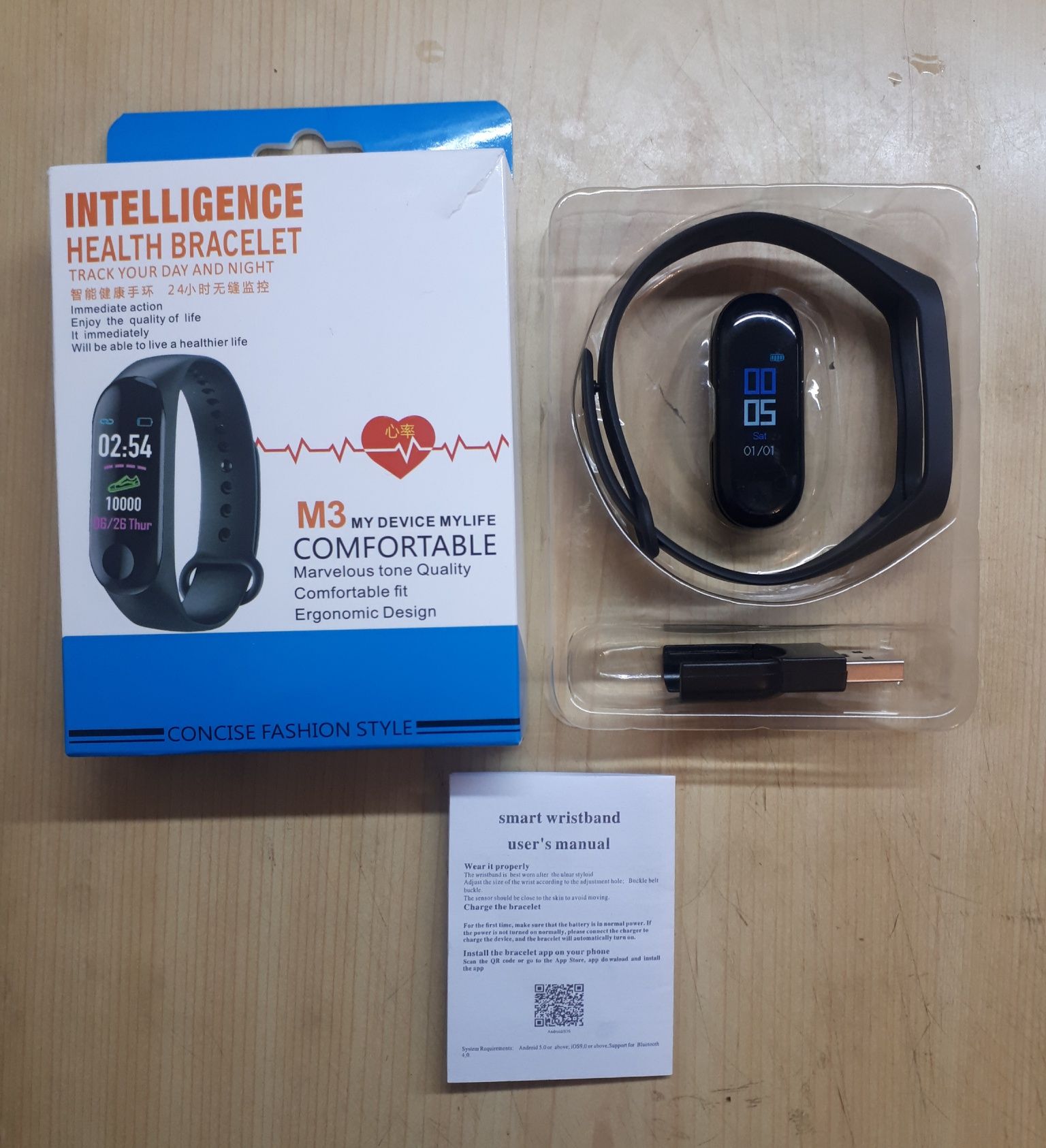 Смарт гривна M3 Intelligence Health Bracelet