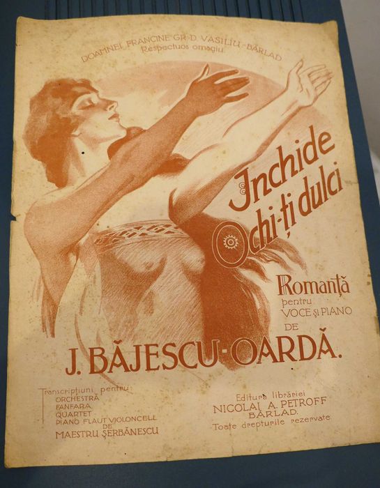 Partituri Muzica Veche Romaneasca Antebelica Litografii Bucuresci