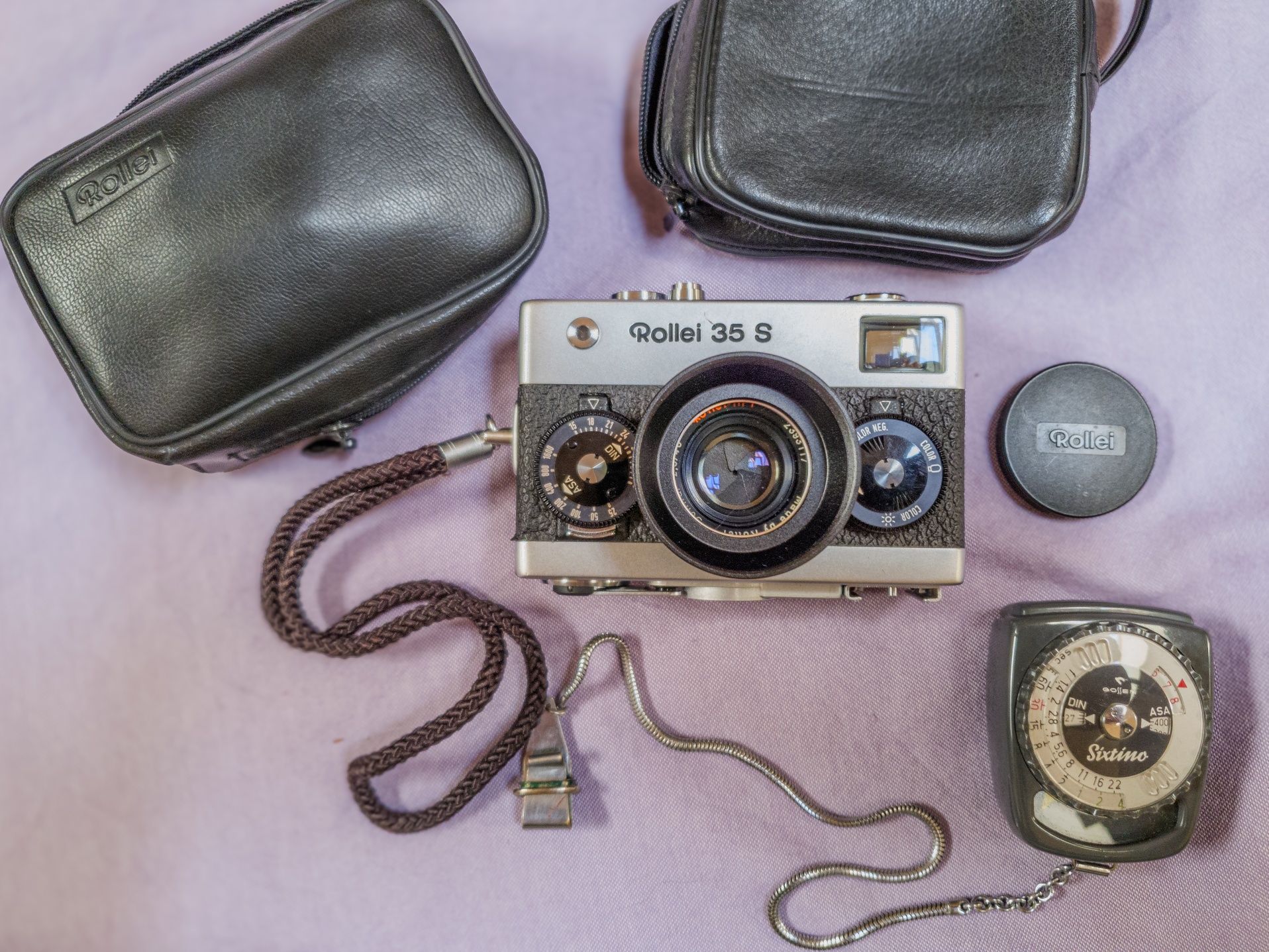 Rollei 35S + Filtru + Parasolar + Capac + Toc + exponometru