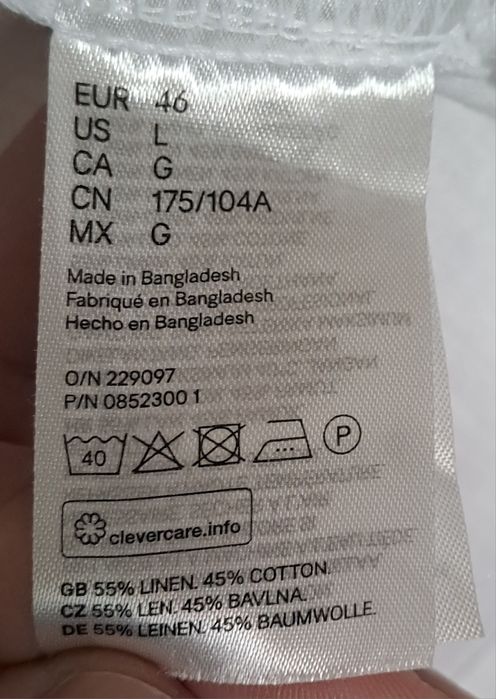 Camasa femei H&M 55%in ,45% bumbacdin Germania noua.Marimea 46