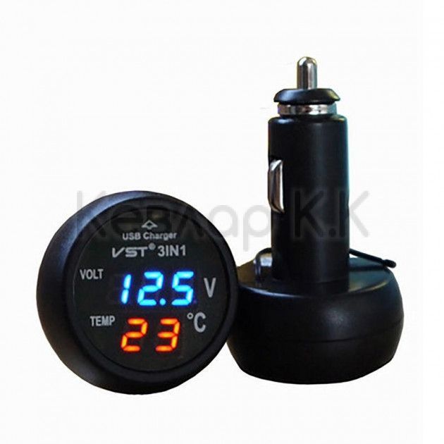 Зарядно за кола, волтмер, термометър VST-706