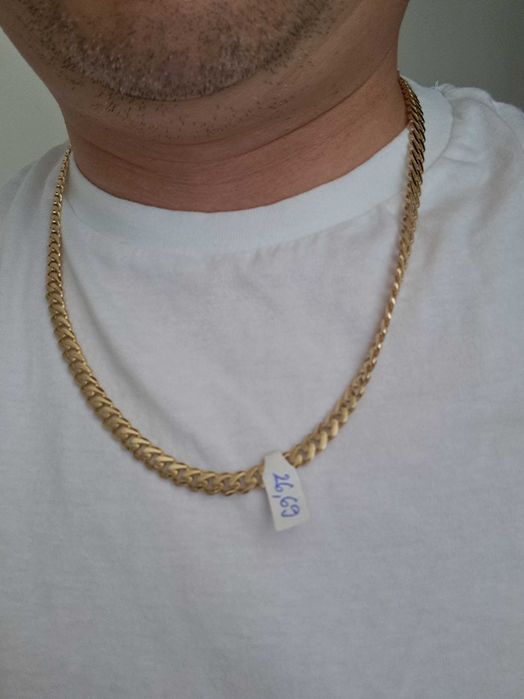 Vand lanturi cuban din aur de 14 k, 355lei/gr . NOU!!!