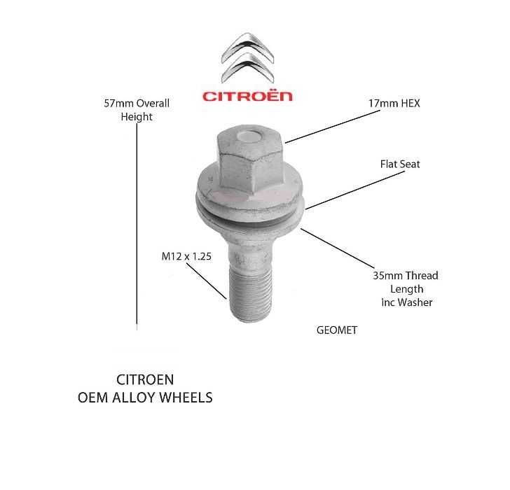 Prezoane Originale Citroen M12 x 1,25 cu saiba plata