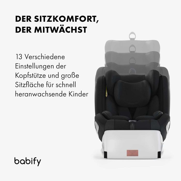 Scaun auto Babify Onboard Isofix0  - 12 ani, 40-150 cm, rotație 360°