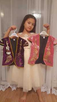 Казахские камзолы и жилеты для мальчиков и девочек