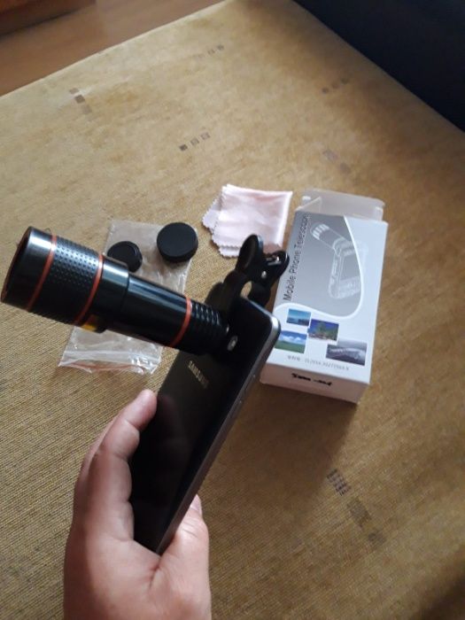 Telescop monoclu pentru telefon sau pentru ochiul liber zoom 12x