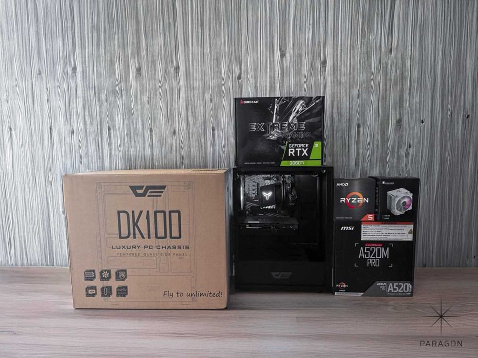 НОВ! Геймърски компютър Ryzen 5/RTX 3060Ti/32 GB RAM/512GB SSD