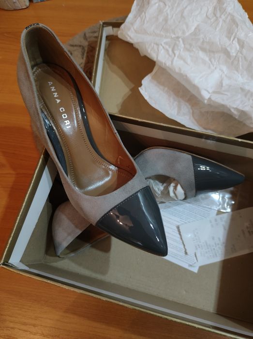 Pantofi din piele naturala gen "stiletto" ANA CORI