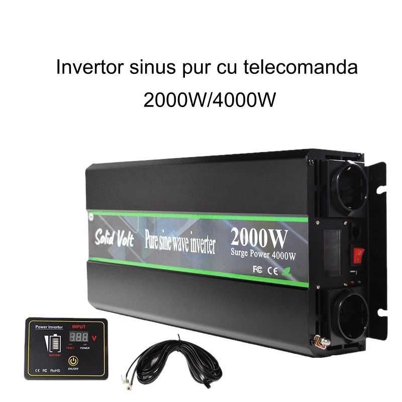 Invertor telecomandă, sinus pur 1000/2000/2500/3000/3500/5000W,12/24V