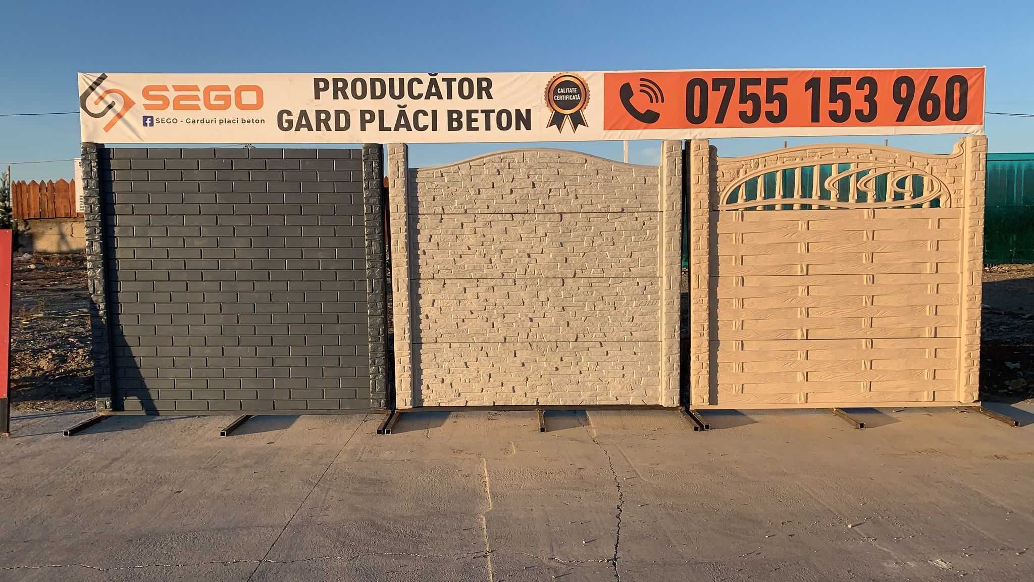 Gard placi beton Producator SEGO