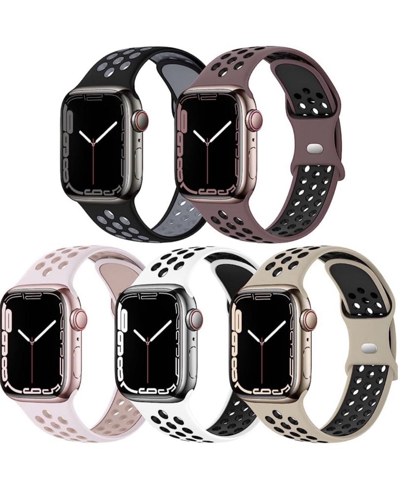 Curea Husa Band Soft TPU Perforat Compatibila Ceas Apple Watch
