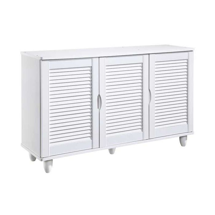 Шкаф за обувки, Ε-00025746, Бял, Мдф, 110х33х77см.