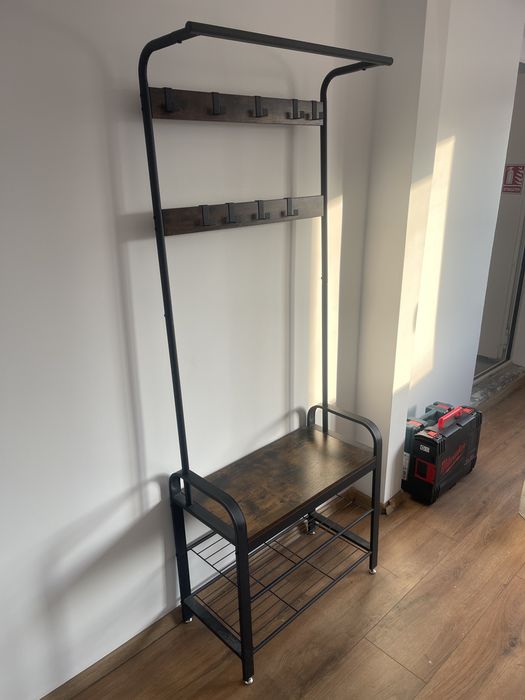 Cuier pantofar lemn negru