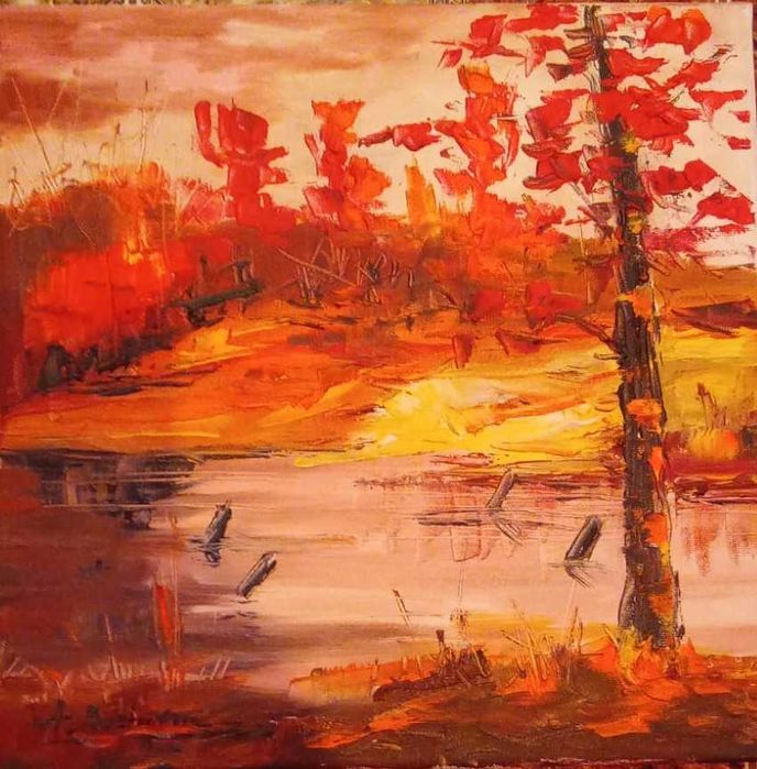 vând tablouri diferite dimensiuni executate în ulei pe pânză