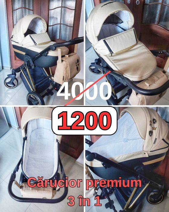 Cărucior 3 în 1 Cortina Sport Adamex Special Edition Cream Gold