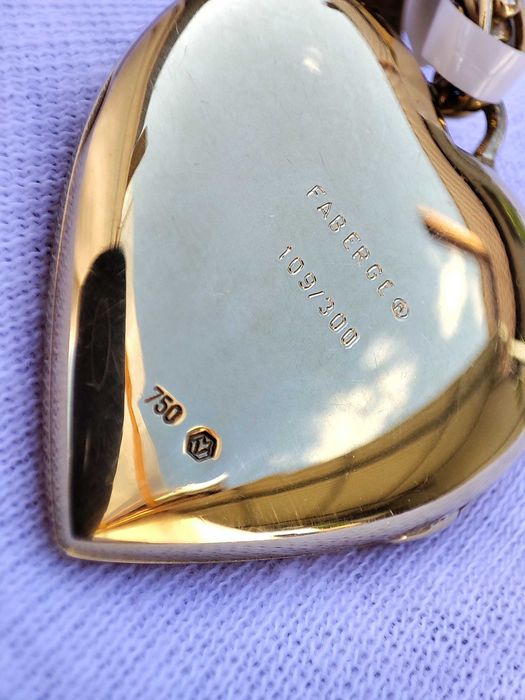 Fabergé Masterpiece Victor Mayer Pandantiv Aur 18K Diamante Email Rosu