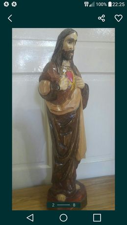 Sculptura lemn masiv Isus Hristos