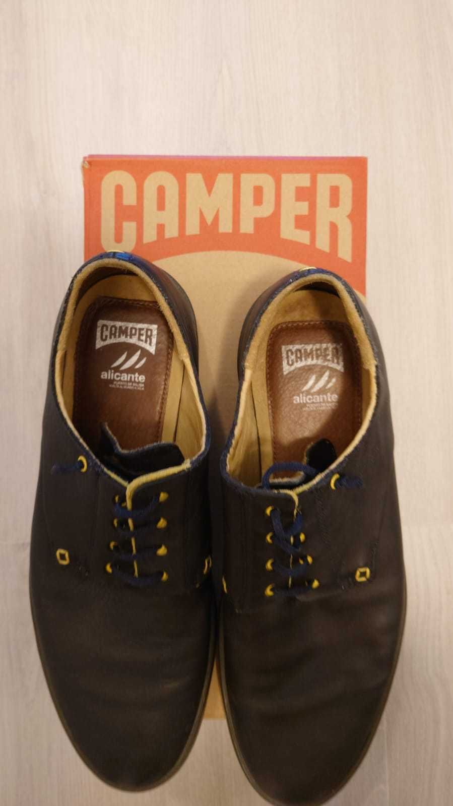 Pantofi piele casual barbati, Camper Alicante, albastru inchis, 44