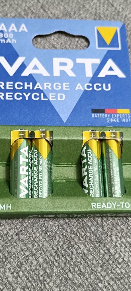 VARTA аккумуляторные батарейки, ААА. 800 mAh. 4 шт.в комплекте