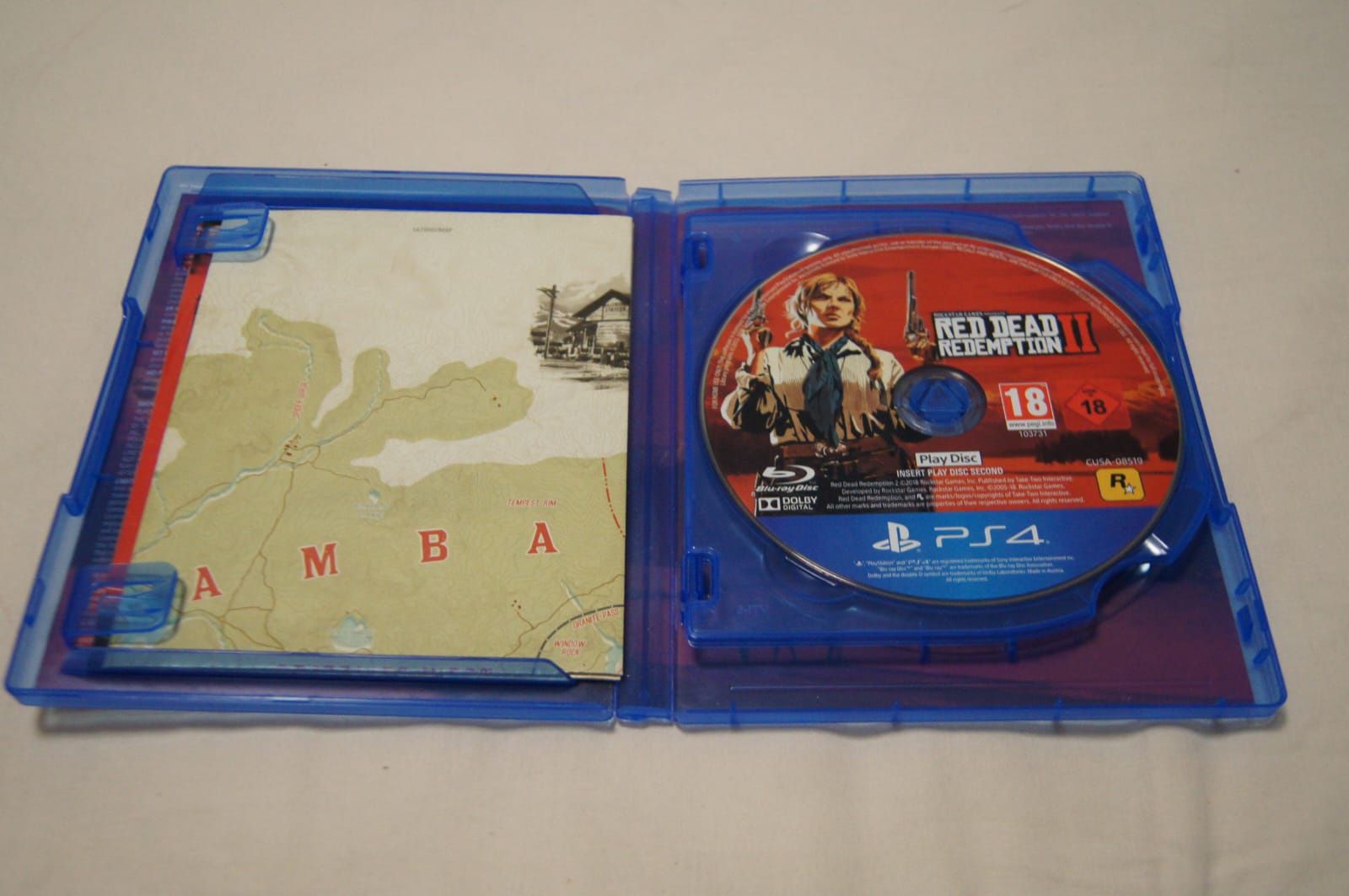 Red Dead Redemption 2 pentru PS4 cu hartă