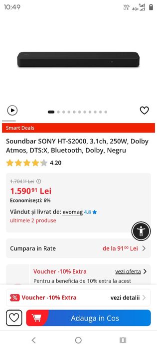 Vând Soundbar Sony