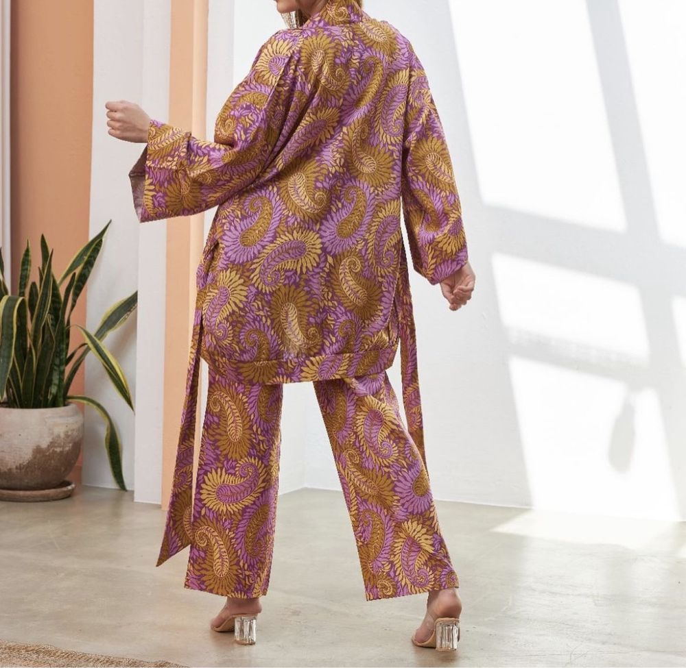 Set kimono midi si pantaloni