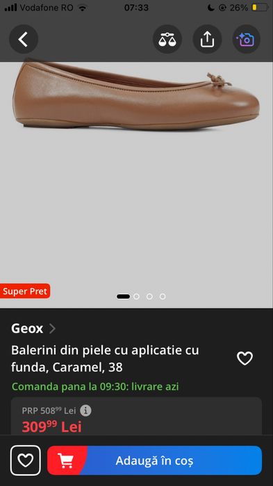 Balerini piele Geox