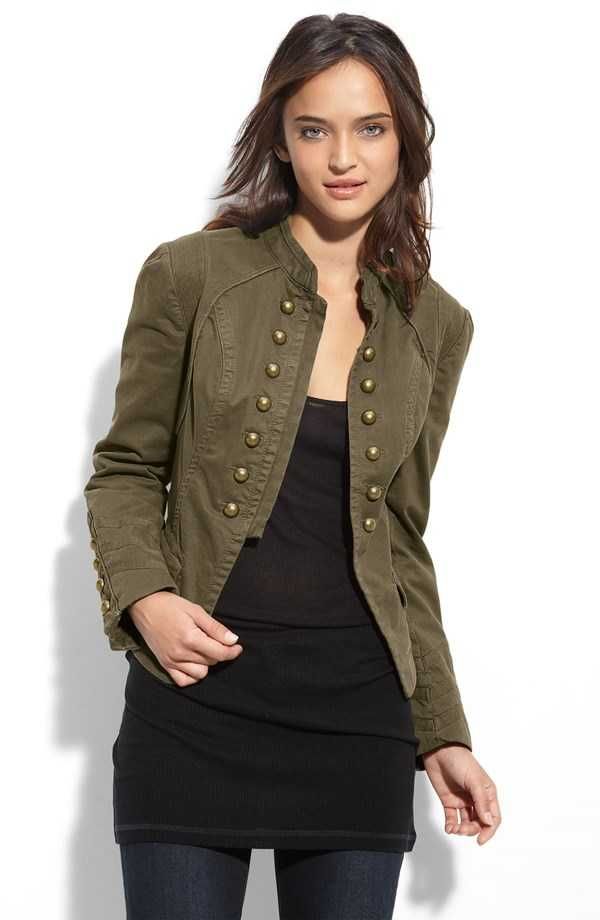 Jachetă stil military cambrată kaki Zara TRANSPORT GRATUIT