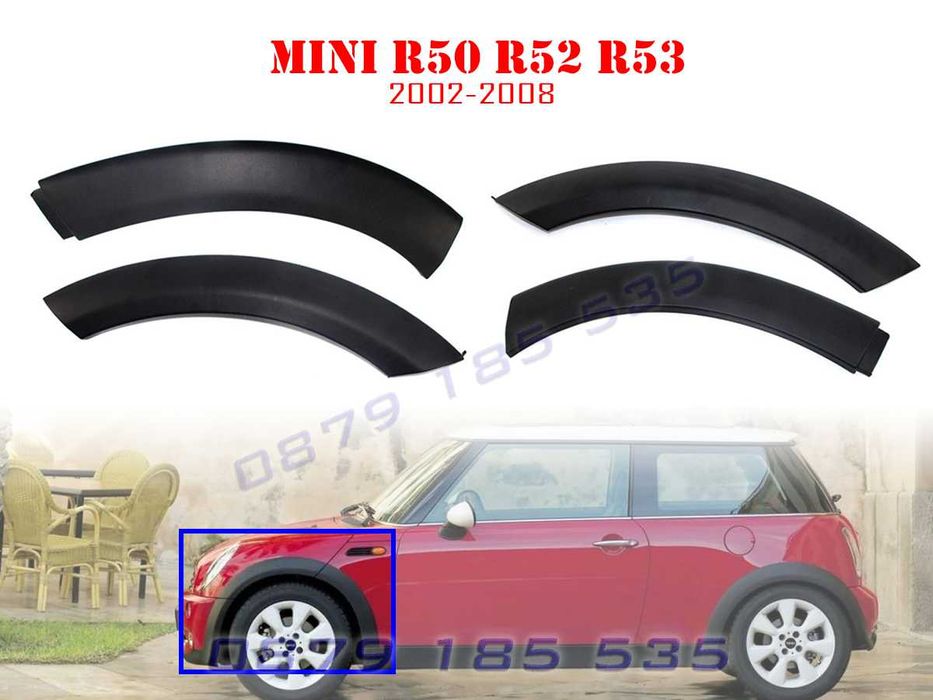 Вежди калници MINI R50 R52 R53 пластмаси тунинг лайсни кантове Мини