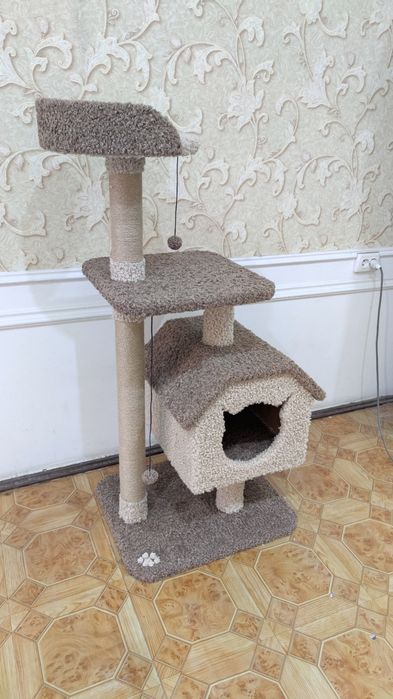 Домик для кошек. Когтеточка кошек. Зоодомики