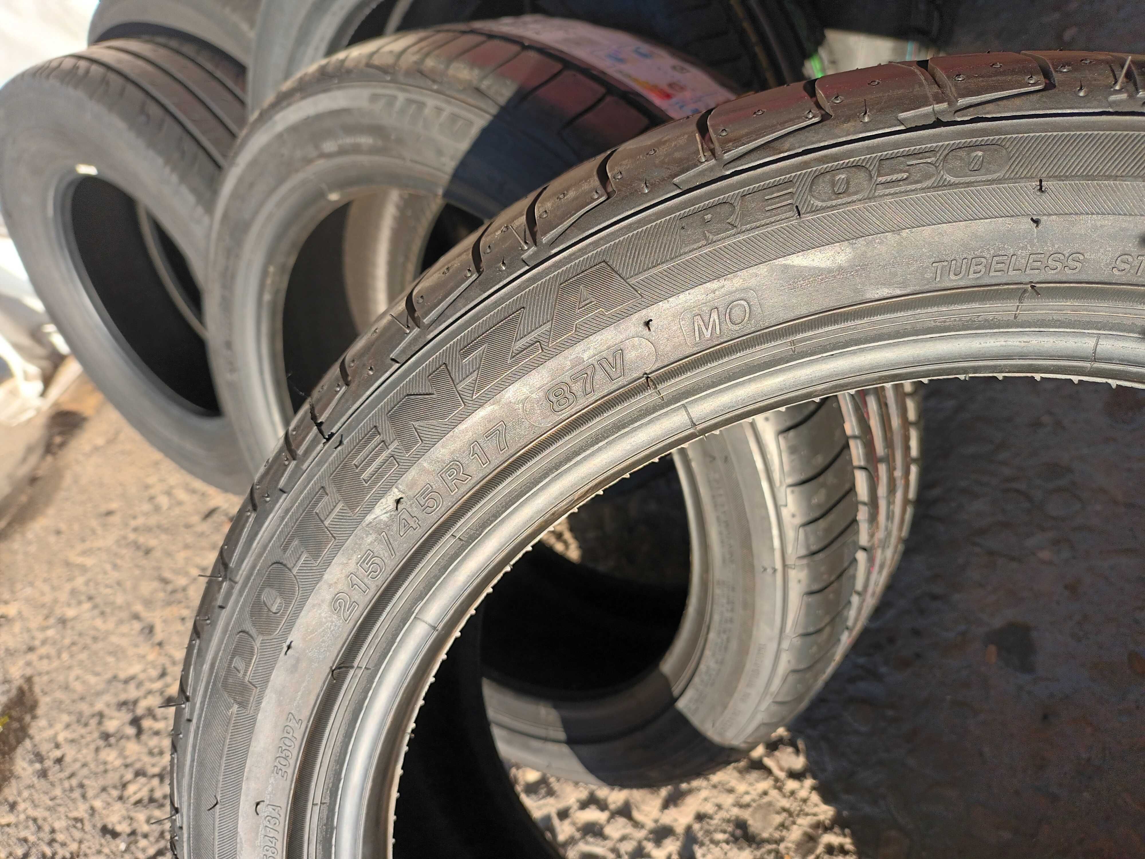 2 нови летни гуми 215/45 R17 Bridgestone Potenza RE050 87V MO с борд