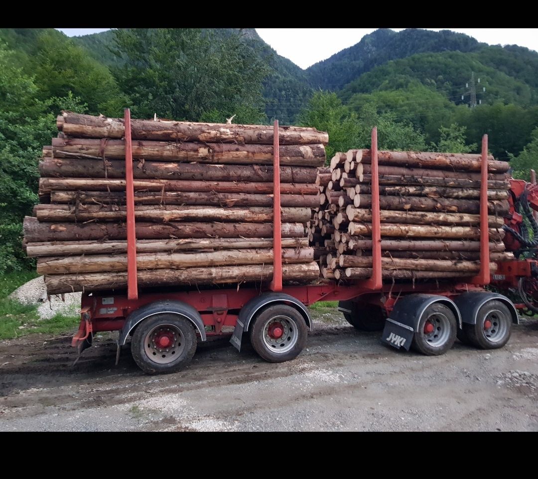 Volvo camion forestier+remorca urgent