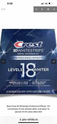 USA-Crest 3D Whitestrips Benzi albire dinți ( 40 benzi pt 20 de zile )