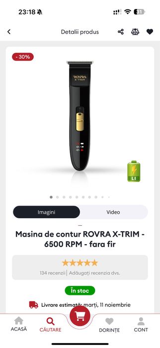 Vand set masina de tuns + masina de contur