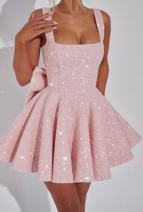 Rochie babyboo roz cu paiete