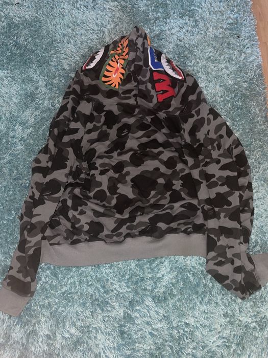 Zipper bape negru-gri