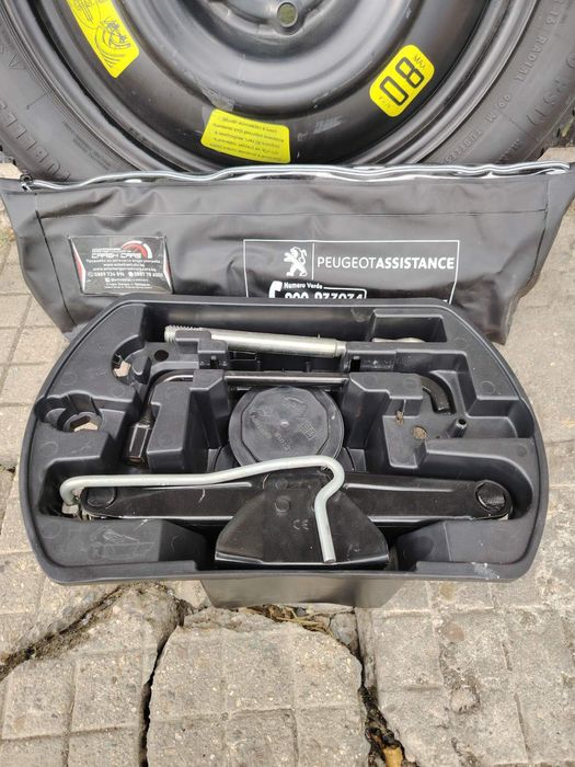 Резервна гума патерица 5х108 Пежо Ситроен с комплект инструменти