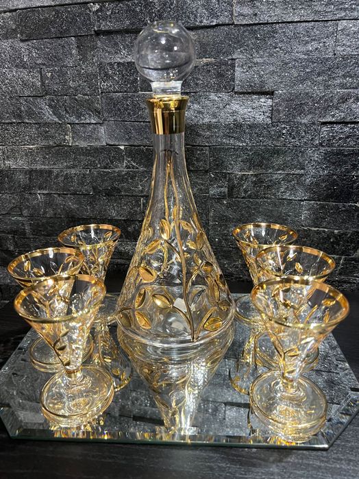 Set cristal 6 pahare +decantor