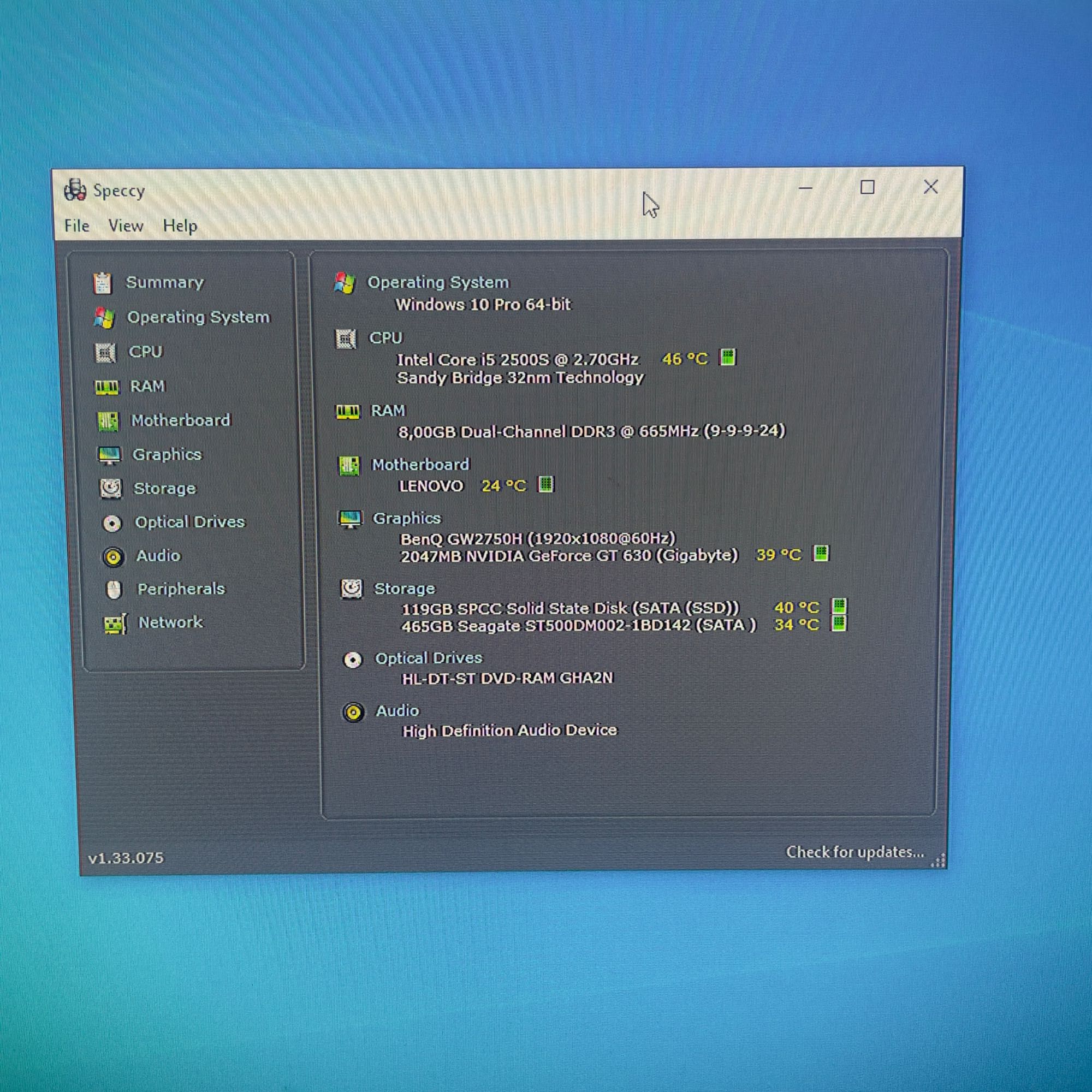 PC OFFICE / Low Gaming i5-2500S | GT 630 2GB | SSD 128GB | HDD 500GB