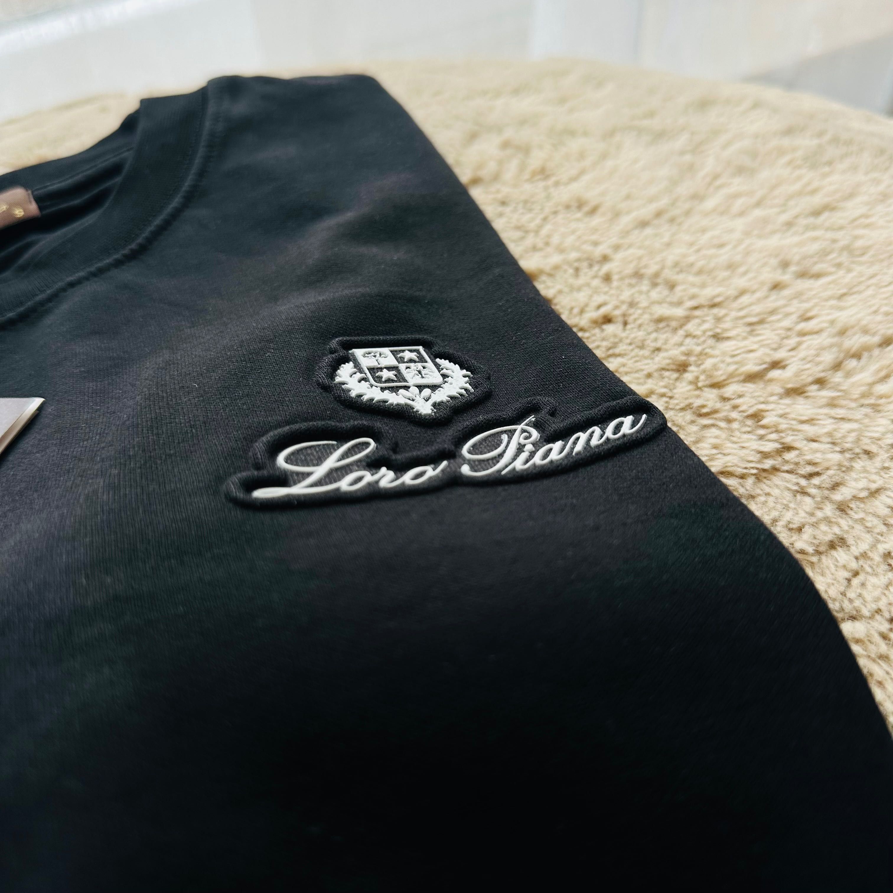 Tricou Negru Loro Piana - Calitate Premium/Superioara