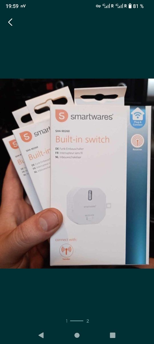 Comutator wireless integrat Smartwares SH4-90260 - Plug & Connect - 10