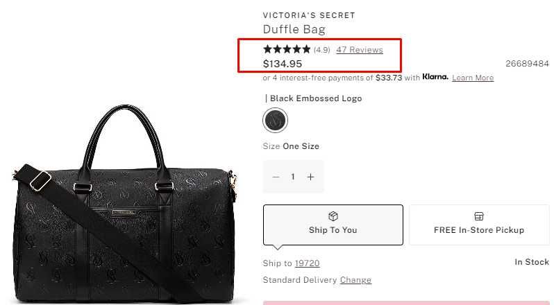 Дорожная сумка Victoria's Secret. Сумка-даффл