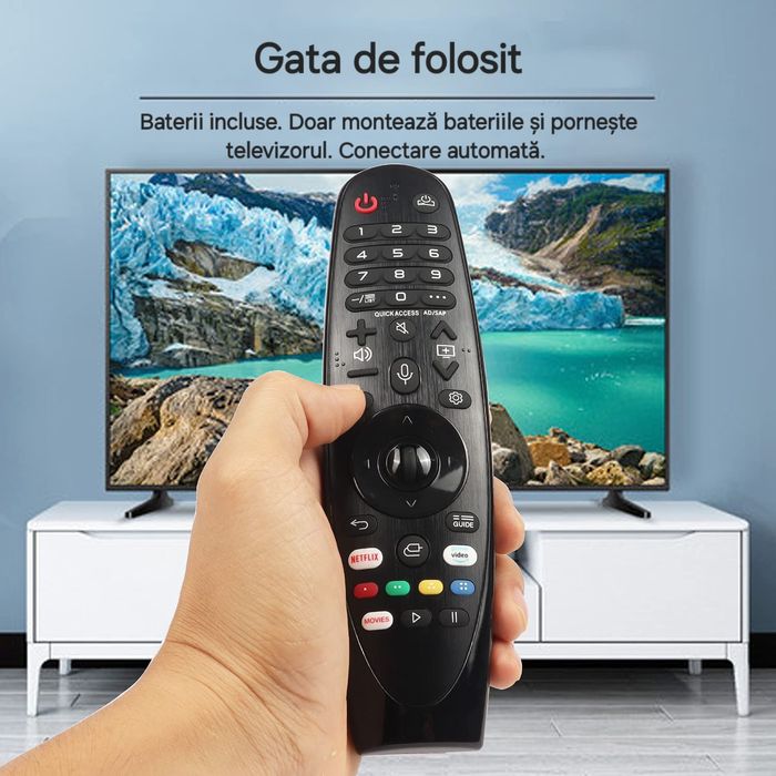 Telecomandă universală LG Magic Remote+baterii. Comenzi vocale+cursor.