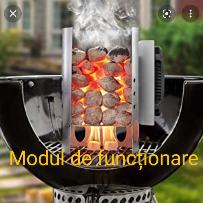 Accelerator pentru grătar. Aprinzător de cărbuni supradimensionat