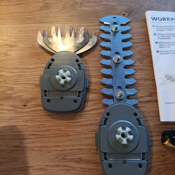 Aкумулаторна ножица за трева и храсти 2 в 1, 7.2V, 2000 mAh, 2 ножа