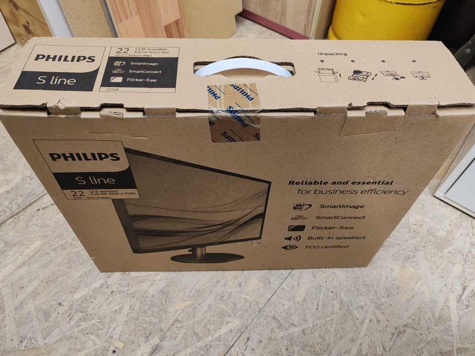 Monitor LED Philips 21.5" full hd negru