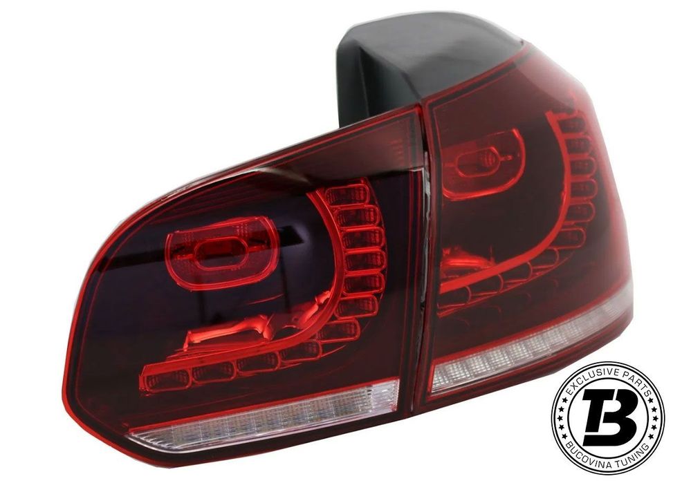 Stopuri Full LED compatibile cu VW Golf 6 VI R20 Cherry Red Design